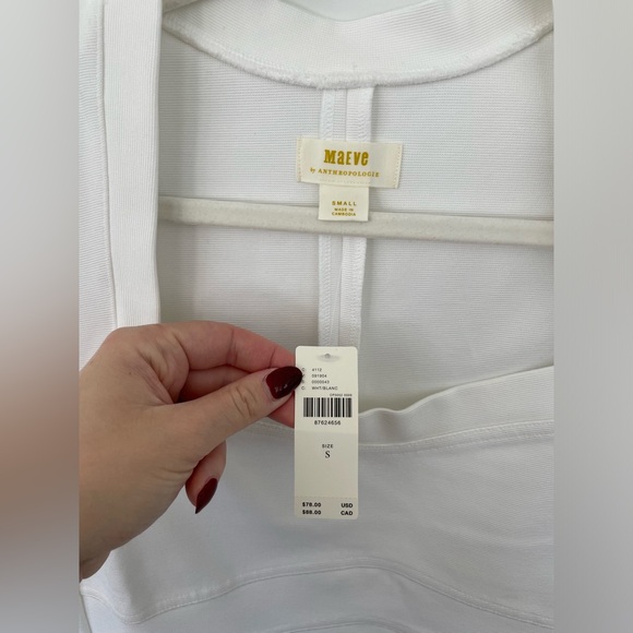 Maeve by Anthropologie Crop Top - White - Picture 2 of 3